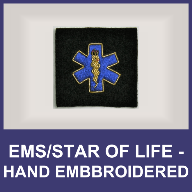 Star of Life/EMS - Hand Embroidered Insignia