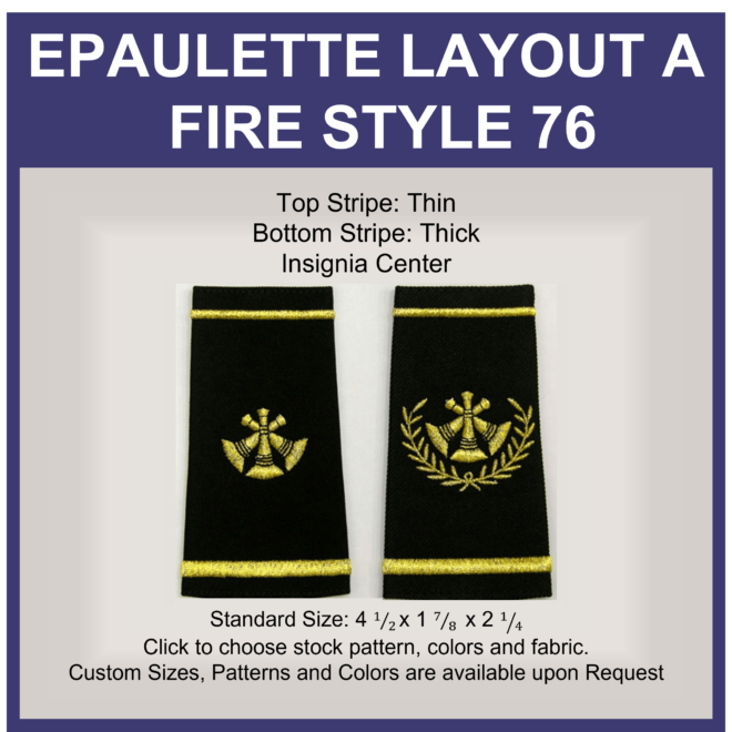 Fire Department Epaulette Style A76