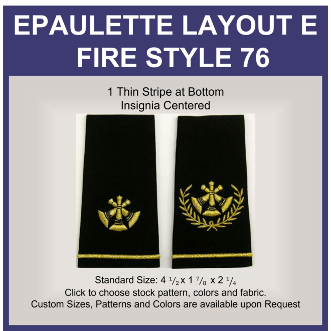 Fire Department Epaulettes Style E76