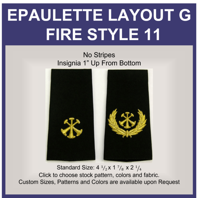 Fire Department Epaulettes Style G11