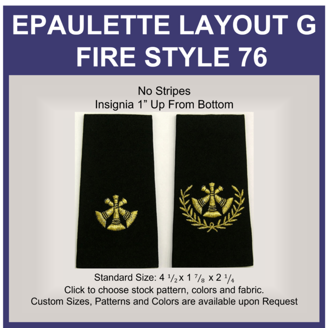 Fire Department Epaulettes Style G76