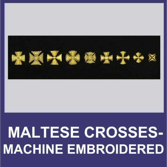 Maltese Crosses - Machine Embroidered