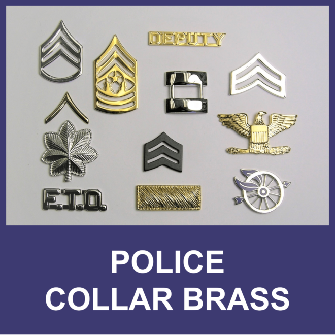 Police Collar Brass