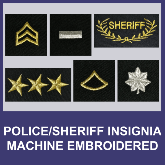 Police / Sheriff Insignia- Machine Embroidered